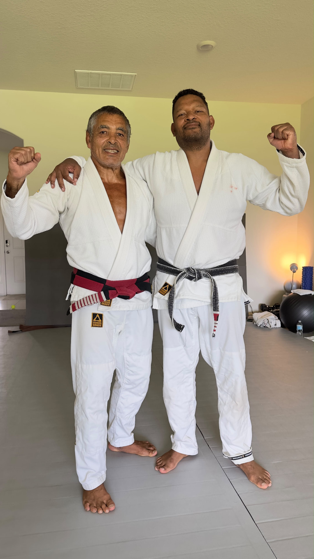 Private training with Rickson Gracie